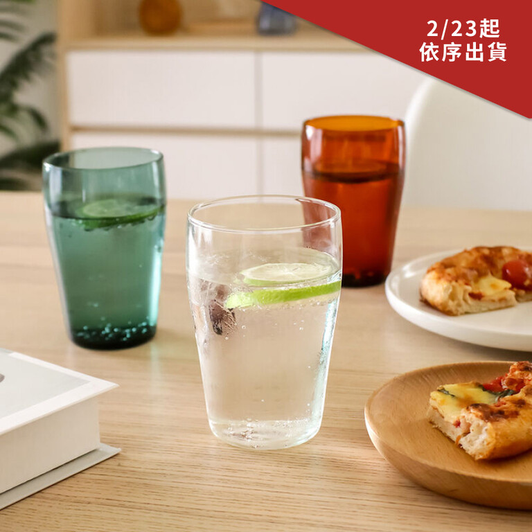 好玻GOODGLAS 新台味color啤酒杯400ml-清透/琥珀/湖綠