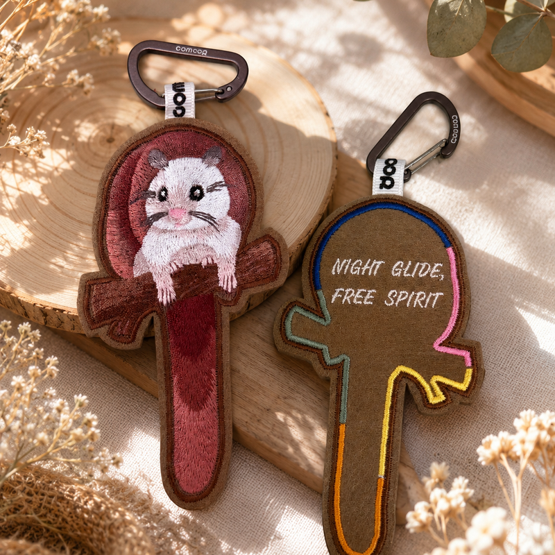 白面鼯鼠-台灣特有種刺繡吊牌, , hi-res image number null