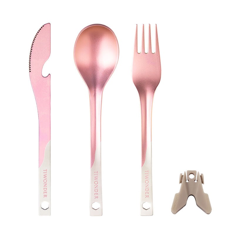 純鈦多功能餐具組 - 玫瑰粉(共三款), , hi-res image number null