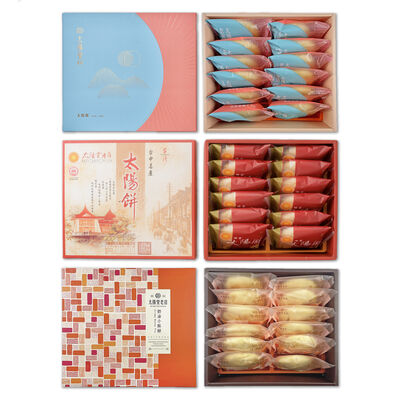 傳統太陽餅12入+蜂蜜太陽餅12入+奶油小酥餅12入【3盒一組】