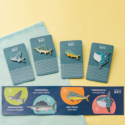 【臺灣魚之島】四季魚種造型磁貼組