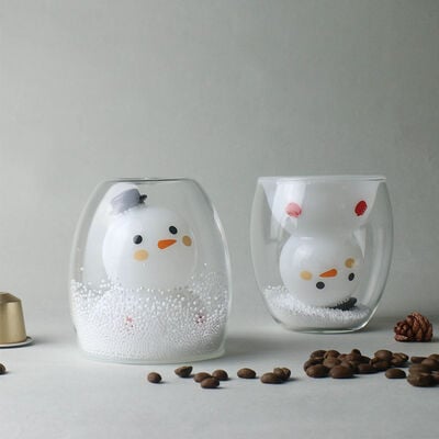 雪人雙層杯