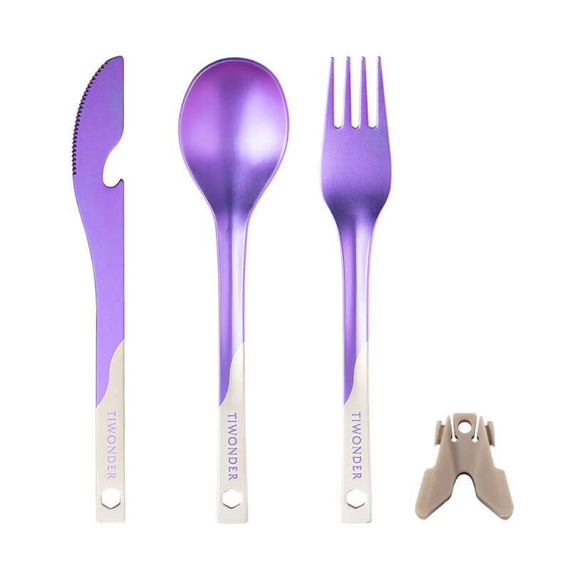 純鈦多功能餐具組 - 魅夜紫(共三款), , hi-res image number null