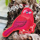 台灣朱雀-台灣特有種刺繡吊牌, , hi-res