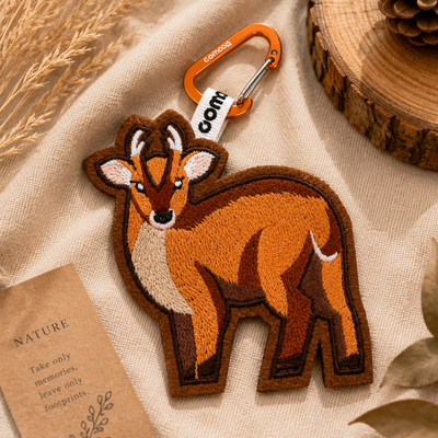 山羌-台灣特有種刺繡吊牌
