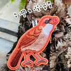 台灣白喉噪眉-台灣特有種刺繡吊牌, , hi-res