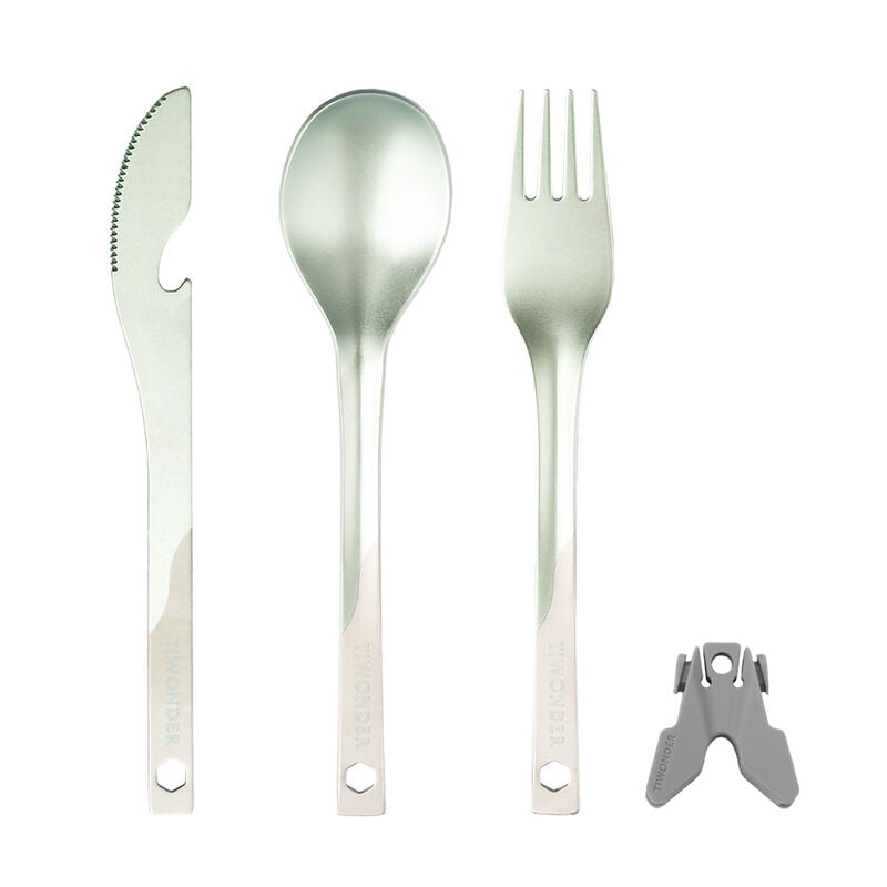 純鈦多功能餐具組 - 流光綠(共三款), , hi-res image number null