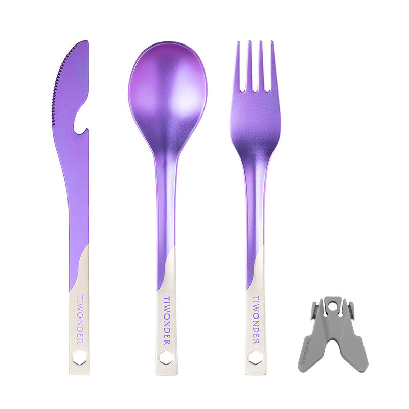 純鈦多功能餐具組 - 魅夜紫(共三款), , hi-res image number null