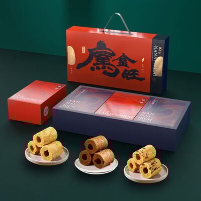烏金旺 | 烏魚子米蛋捲三享精緻手提大禮盒