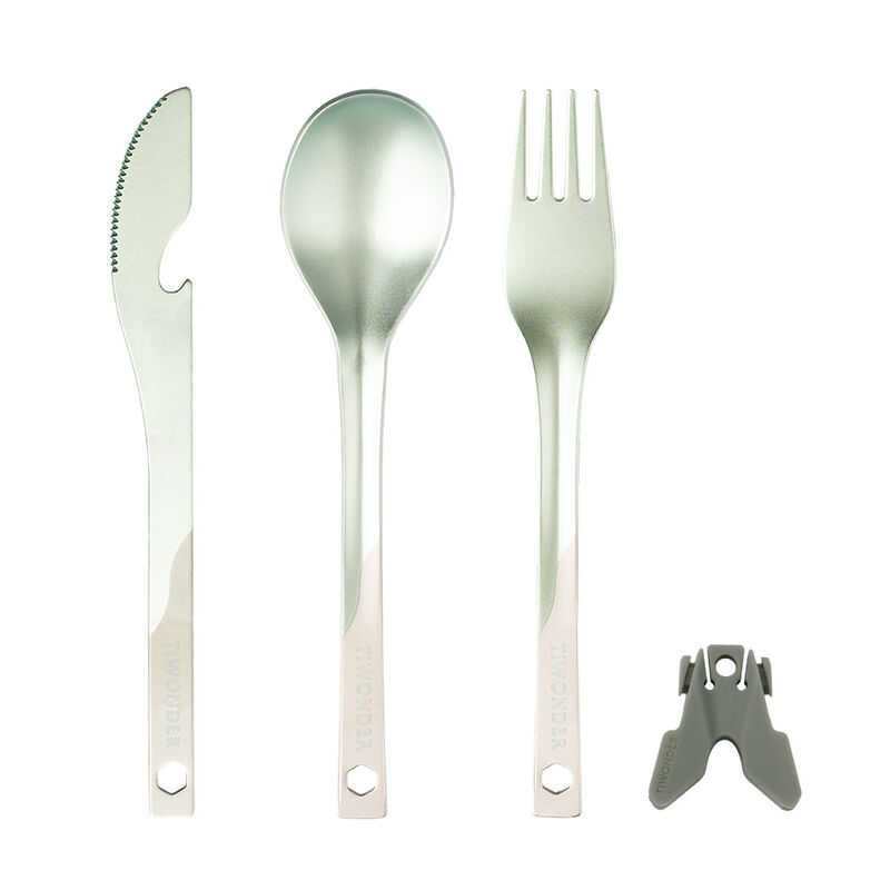 純鈦多功能餐具組 - 流光綠(共三款), , hi-res image number null