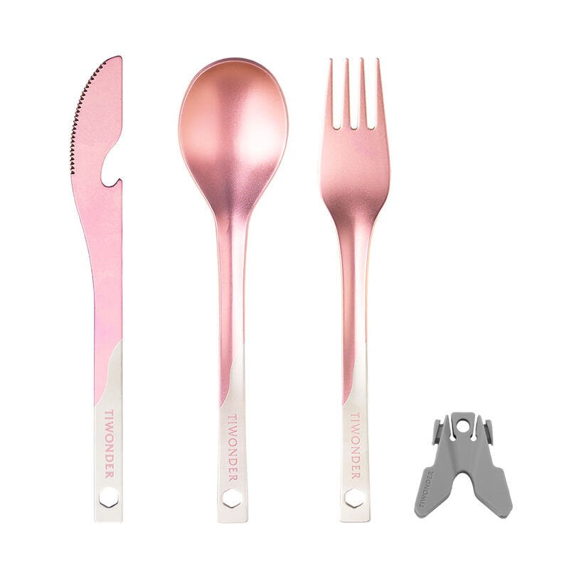 純鈦多功能餐具組 - 玫瑰粉(共三款), , hi-res image number null