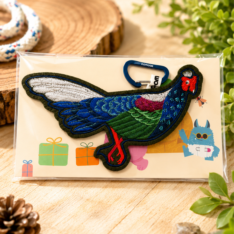 藍腹鷴-台灣特有種刺繡吊牌, , hi-res image number null