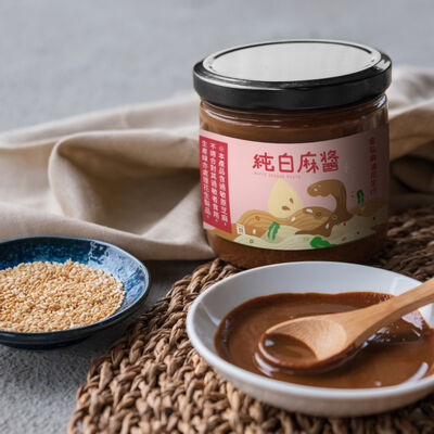 無糖無添加 純白芝麻醬(300g)玻璃瓶