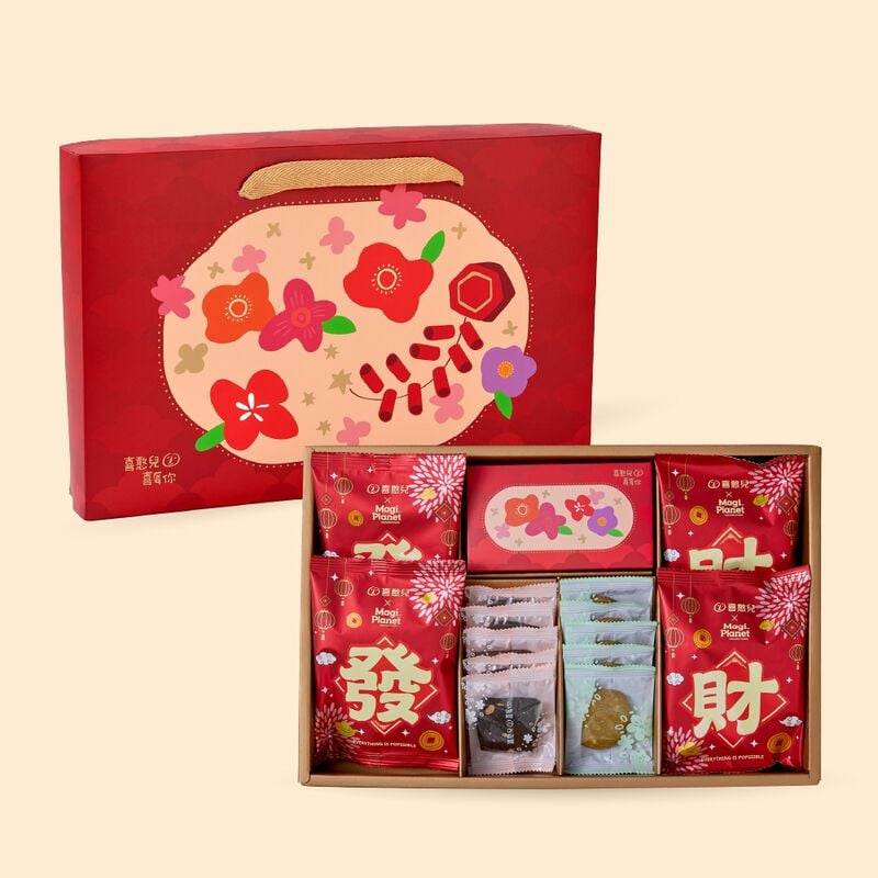 春聚(A)春節禮盒(爆米花/南棗核桃糕/餅乾), , hi-res image number null