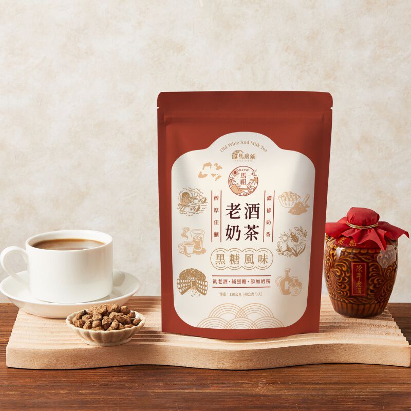 馬祖老酒黑糖奶茶(4袋入)(免運), , hi-res image number null