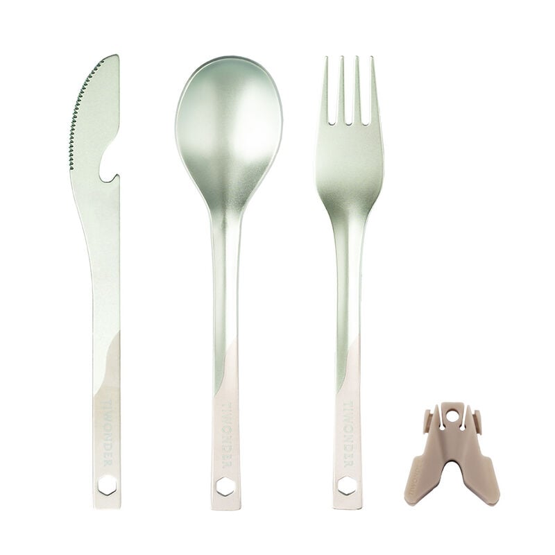 純鈦多功能餐具組 - 流光綠(共三款), , hi-res image number null