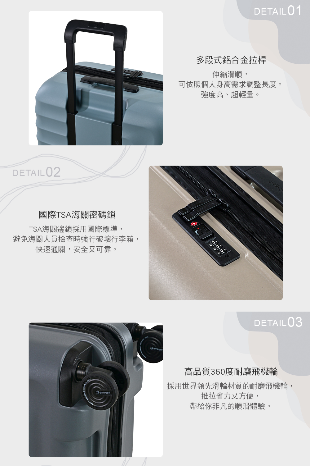 【中古】 萬國通路| KK63-1防爆擴充拉鍊箱二件組-20吋+28吋-天藍- T 工芸品